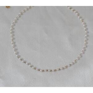 NEW ELLIE VAIL women's sheena dainty pearl necklace in white